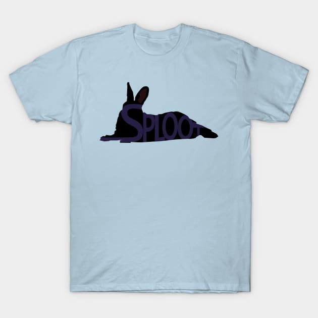 Bunny Sploot T-Shirt by obsidianhoax